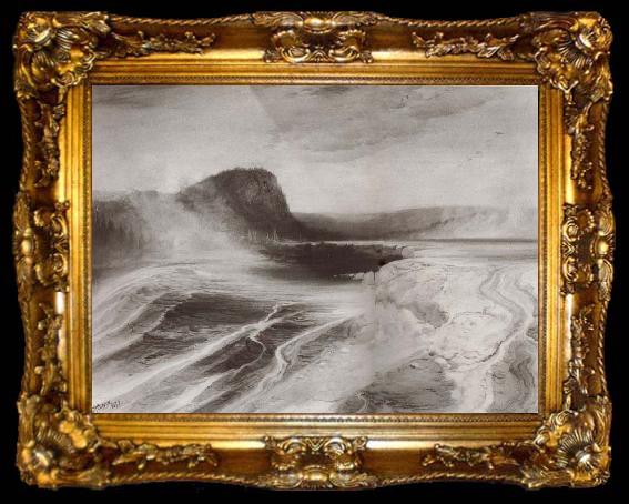 framed  Moran, Thomas Blue Spring,lower geyser basin,yellowstone, ta009-2